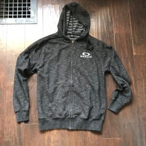 Oakley full zip hoodie. Mens Medium. Black. EUC